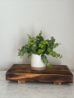 Rustic Tabletop Riser, Wooden Pedestal Tray, Plant Stand, Bathroom, Candle Tray